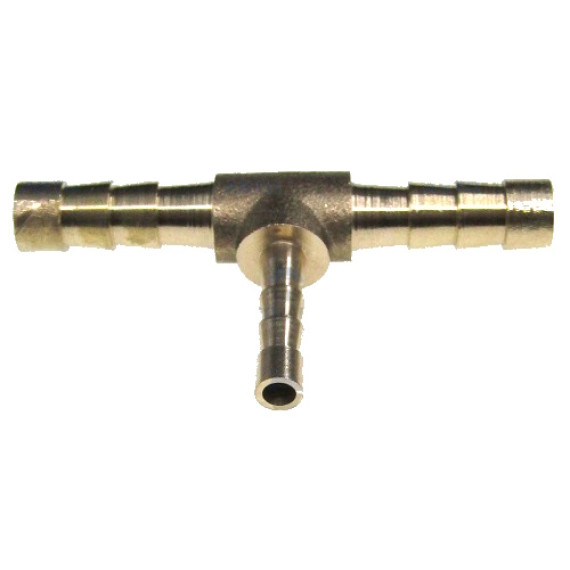 Тройник соединитель для шлангов (T-образный) d= 8х4мм (латунь)