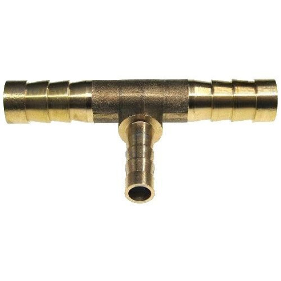 Тройник соединитель для шлангов (T-образный) d= 8х5мм (латунь)