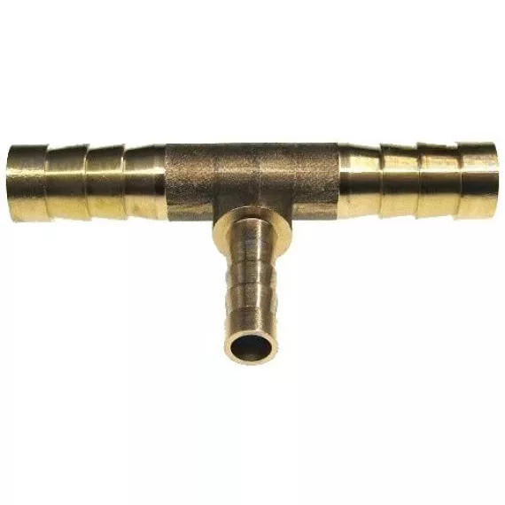 Тройник соединитель для шлангов (T-образный) d= 8х5мм (латунь)