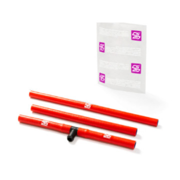 Комплект патрубков отопителя 2110 силикон красный (3 шт.) DRIVE CS20