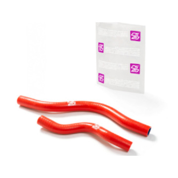 Патрубки отопителя 2111 силикон красный ком-т 2 шт DRIVE CS20