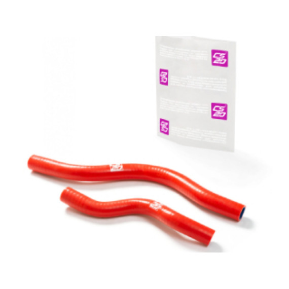 Патрубки отопителя 2111 силикон красный ком-т 2 шт DRIVE CS20