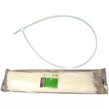 Стяжка пластиковая 5х400 (Белая) FORTISFLEX
