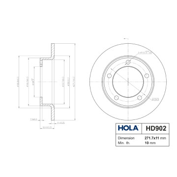 Диск торм передний -2121 шт (Hola)