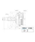 Шрус наруж -1118 Kalina 2170 Priora (Hola) под АБС CV009