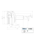 Шрус наруж -2108-10 (Hola) CV008