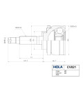 Шрус наруж -2121 (Hola) CV021