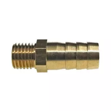 Штуцер-переходник М10х1,25-d=10мм под шланг (латунь)