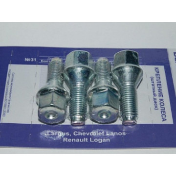 Болт колесный Ларгус (штатный диск) (комплект 4 шт.) БЕЛЗАН