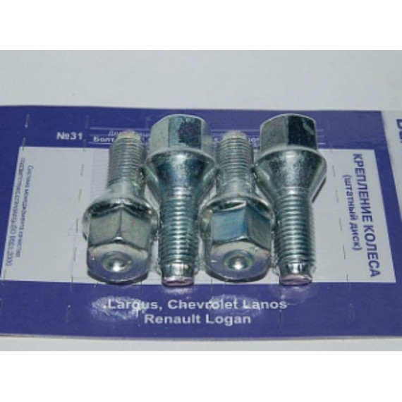 Болт колесный Ларгус (штатный диск) (комплект 4 шт.) БЕЛЗАН