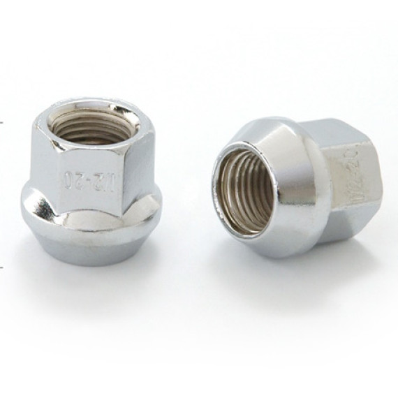 Гайка М12*1,25*27 колесная НИВА, NSN, SZ, SBR, INF (кл. 19, хром, глух.) (LS) 20шт