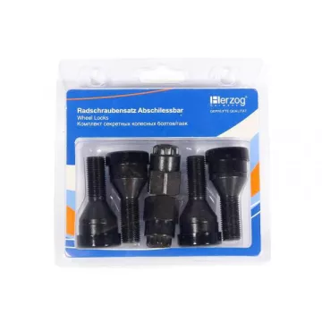 Секретки HERZOG  2101 черные с кольцом HL1 1040