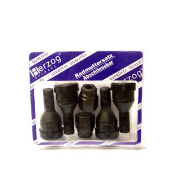 Секретки HERZOG  2108 черные с кольцом HL8 1040