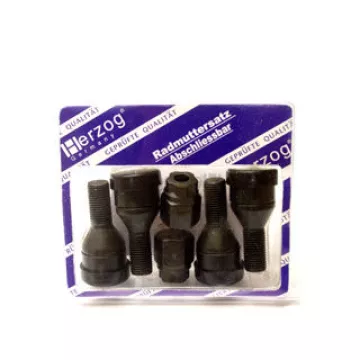 Секретки HERZOG  2108 черные с кольцом HL8 1040