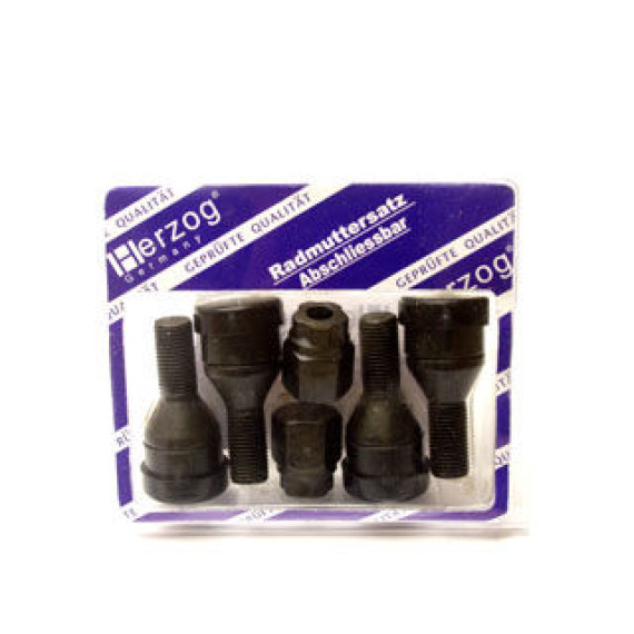 Секретки HERZOG  2108 черные с кольцом HL8 1040