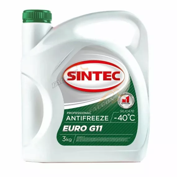 Антифриз Sintec Euro G-11 3кг (green НОВЫЙ) -40