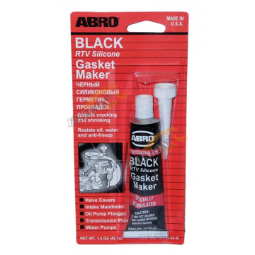 Герметик силиконовый черный 42,5 гр (ABRO) "Супер" (США)