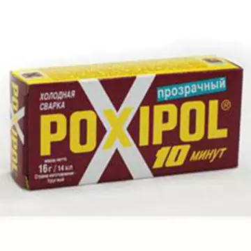 Холодная сварка POXIPOL красный (прозрачный) 16г./14 мл.