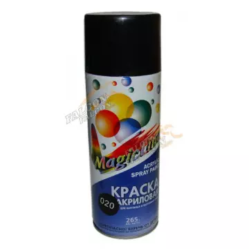 Краска акрил Черная глянцевая MagicLine 020 (аэр) 265г