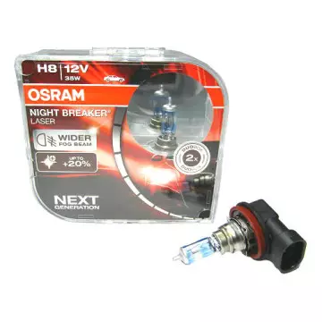 Автолампа H8 12V 35W (PGJ19-1) OSRAM Night Breaker+150% (к-т 2шт.)