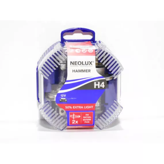 Автолампа H4 12V 60/55W (P43t) NEOLUX Extra Light+50% (к-т 2шт.)