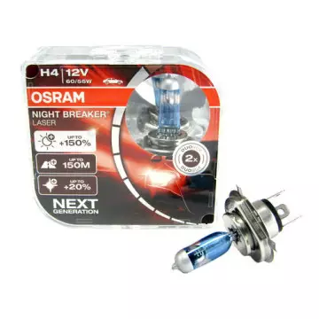 Автолампа H4 12V 60/55W (P43t) OSRAM Night Breaker+150% (к-т2шт.)