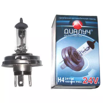Автолампа H4 24V 100/90W (P45t) ДИАЛУЧ
