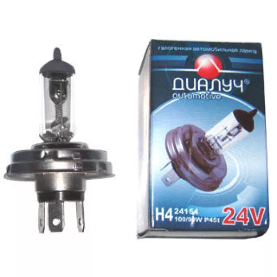Автолампа H4 24V 100/90W (P45t) ДИАЛУЧ