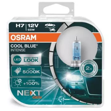 Автолампа H7 12V 55W (PX26d) OSRAM Cool Blue 5000kel+100% (к-кт 2шт.)