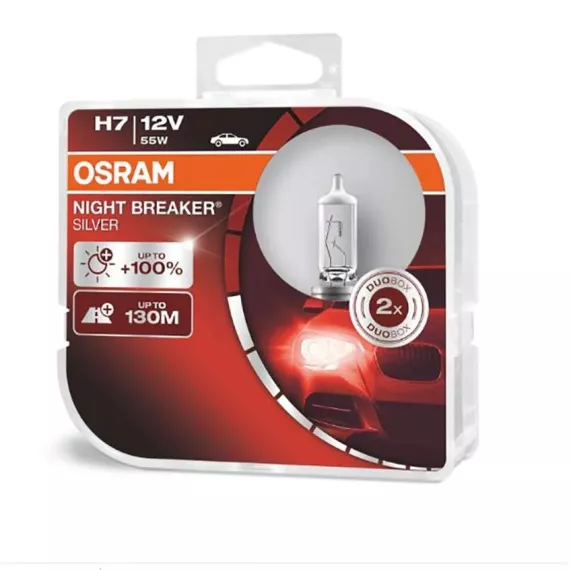 Автолампа H7 12V 55W (PX26d) OSRAM Night Breaker+100 (к-кт 2шт.)