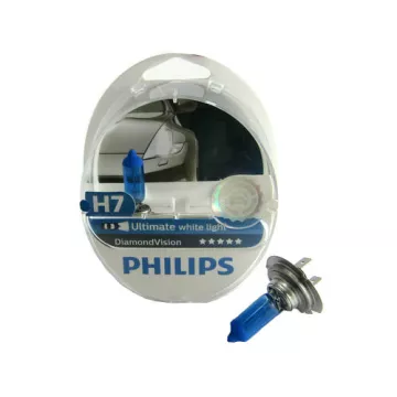 Автолампа H7 12V 55W (PX26d) PHILIPS Diamond 5000kelvin (к-кт 2шт)