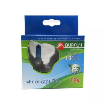 Автолампа HB4 12V 51W (P22d) Диалуч ECO LIGHT 5000kel (к-т 2шт.)