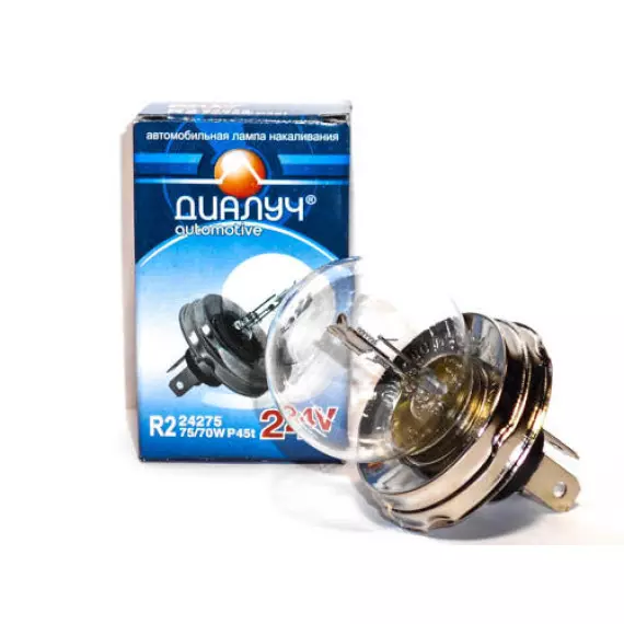 Автолампа R2 24V 75/70W (P45t) ДИАЛУЧ
