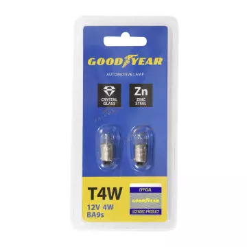 Автолампа 12V 4W Т4 (Goodyear) BA9s (блистер: к-т 2шт.)