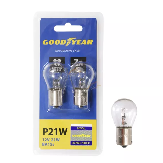 Лампа 12V P21W (Goodyear) BA15s (блистер: к-т 2шт.)