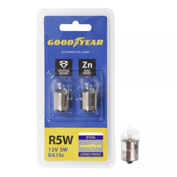 Лампа 12V R5W 5W (Goodyear) BA15s (блистер: к-т 2шт.) GY012206