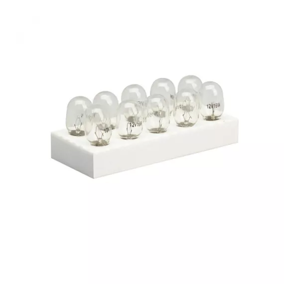 Лампа 12V16W (LECAR) W2.1X9.5D (габариты з/ход) упаковка 10 шт. W16W