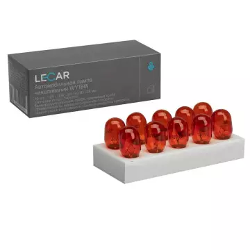 Лампа 12V16W (LECAR) W2.1X9.5D ОРАНЖЕВАЯ ( габариты поворот) упаковка 10 шт. WY16W