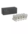 Лампа 12V21/4W (LECAR) BAZ15D (стоп+габариты смещ цокольз/х) упаковка 10 шт. P21/4W