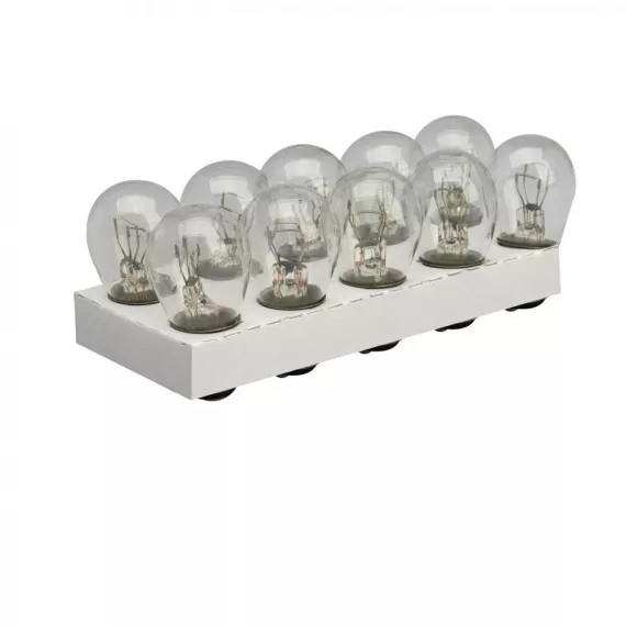Лампа 12V21/4W (LECAR) BAZ15D (стоп+габариты смещ цокольз/х) упаковка 10 шт. P21/4W