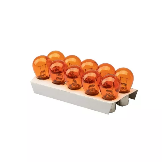 Лампа 12V21W (LECAR) BAU15S ОРАНЖЕВЫЙ (стоп габариты поворот з/х) упаковка 10 шт. PY21W