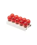 Лампа 12V21W (LECAR) BAY15D КРАСНЫЙ (стоп-сигнал з/габариты) упаковка 10 шт. PR21W