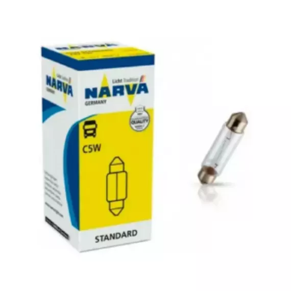 Лампа C5W 12V SV8/5х8(35 мм.салонная пальчиковая) NARVA