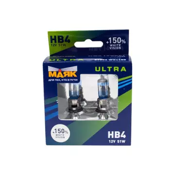 Лампа H-3 12V 55W+100% МАЯК ULTRA Super Light