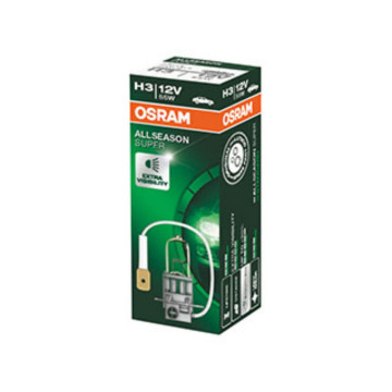 Лампа H-3 12V 55W+30% OSRAM Allseason Super