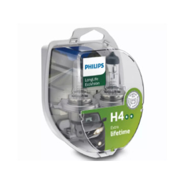 Лампа H-4 12V 55W PHILIPSLongLife EcoVision 2шт