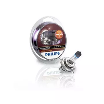 Лампа H-4 12V 60W/55W+60% PHILIPS Vision Plus 2 шт.