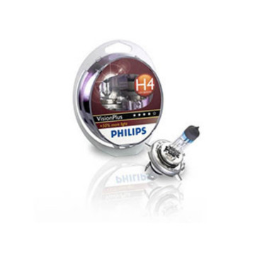 Лампа H-4 12V 60W/55W+60% PHILIPS Vision Plus 2 шт.