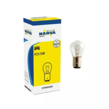 Лампа P21/5W 12V BAY15D 2 конт. штифт смещен по высоте( габариты,стоп-сигнал) упак.10шт. NARVA