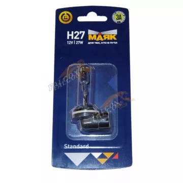Лампа галог H27 12V27W (Маяк) 52727/2/BL